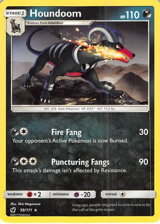 Houndoom 059/111 - SM  Crimson Invasion Reverse Holofoil