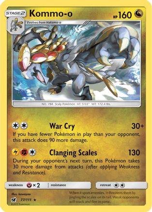 Kommo-o 077/111 - SM  Crimson Invasion Reverse Holofoil