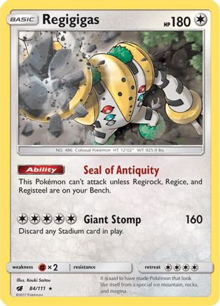 Regigigas 084/111 - SM  Crimson Invasion Holofoil