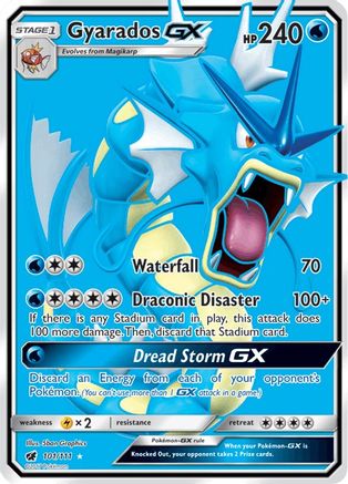 Gyarados GX (Full Art) 101/111 - SM  Crimson Invasion Holofoil