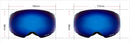 Spherical Ski Glasses with Magnet