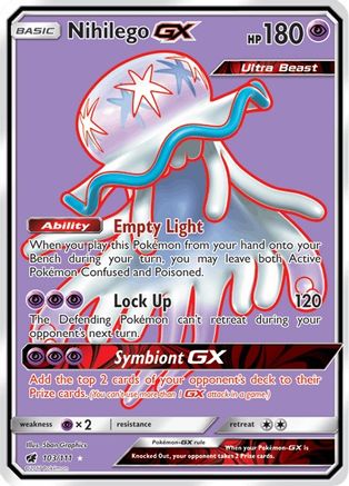 Nihilego GX (Full Art) 103/111 - SM  Crimson Invasion Holofoil