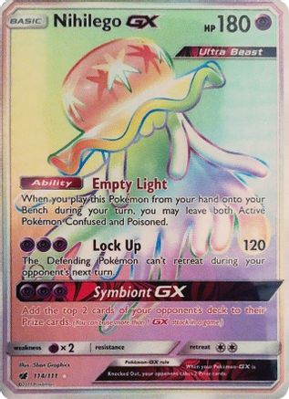 Nihilego GX (Secret) 114/111 - SM  Crimson Invasion Holofoil