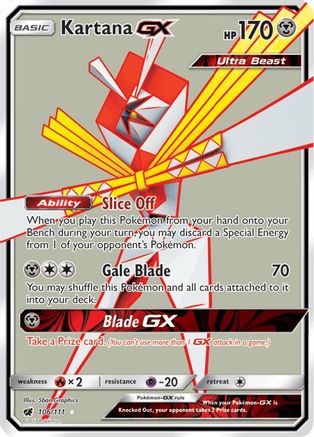 Kartana GX (Full Art) 106/111 - SM  Crimson Invasion Holofoil