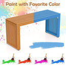 36 Inch Patio Bench All-Slat Acacia Wood Loveseat