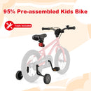 14-Inch Kids Bike Ages 3-8 with Handbrake and Coaster Brake and Bell Ring-14 inches