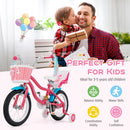 16 Inch Girls Bike for 4-7 Years Old Kids Bike with Doll Seat and Training Wheels