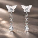 925 Sterling Silver & Brass Earrings with White Gold Plating, 2.0x0.8cm for Women