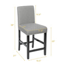 25 Inch Kitchen Chairs w/ Rubber Wood Legs