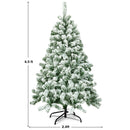 4.5 Feet Snow Flocked Artificial Christmas Tree with 400 Tips