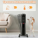 1500W Oil Filled Portable Radiator Space Heater with Adjustable Thermostat