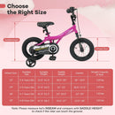 Kids Bike 14-Inch with Removable Training Wheels Pink