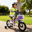 Kids Bike with Training Wheels 12-18 Inch - Purple
