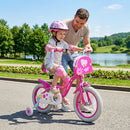 Girls Bike 12-18 Inch with Training Wheels and Front Bag