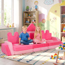 14 Piece Kids Play Couch Modular Foam Climbing Blocks for Kids 3+ Years Old-Pink