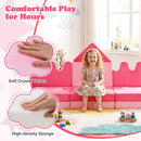 14 Piece Kids Play Couch Modular Foam Climbing Blocks for Kids 3+ Years Old-Pink