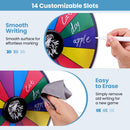 14 Slots Spin Wheel with Blackboard Marker