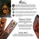 Aztec Mahogany Obsidian Stone Dice Set - Dice Around the World Collection