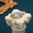 S925 Lady Portrait Cross Pendant