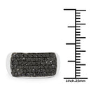 1.21 Carat Genuine Black Diamond .925 Sterling Silver Ring