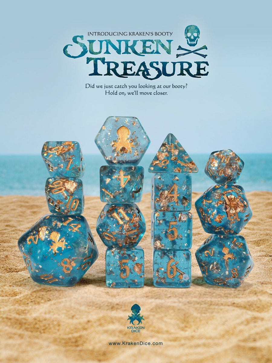 Kraken's Booty: Sunken Treasure 14 pc Limited Run Dice Set