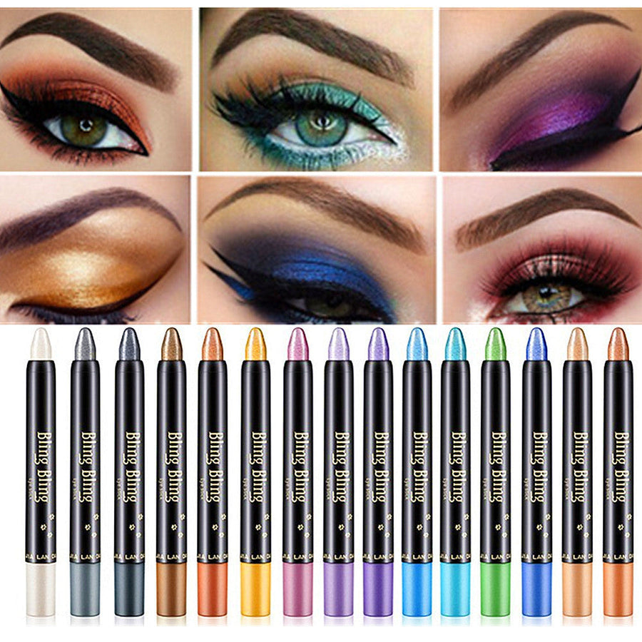 Pearlescent Silkworm Eyeshadow Pen: Waterproof, Long-Lasting, 15 Colors