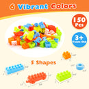 150 Pcs Toddler Building Blocks Toy STEM Montessori Early Learning Toys for 3+ year old