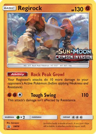 Regirock (Prerelease) SM74/248 - SM Promos Holofoil