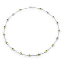 6.30 Carat Genuine Peridot .925 Sterling Silver Necklace