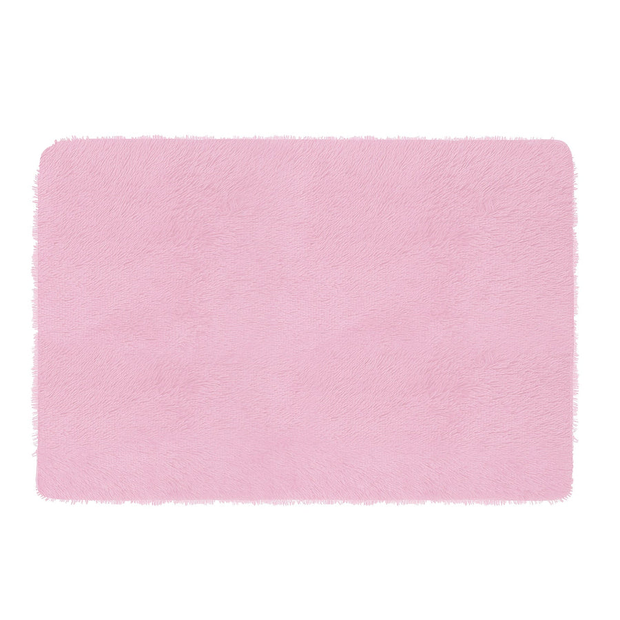 Fluffy Bedroom Rug 4Õ x 2.6Õ Anti-Skid Shaggy Area Rug Decorative Floor Carpet Mat for Nursery Bedroom Living Room