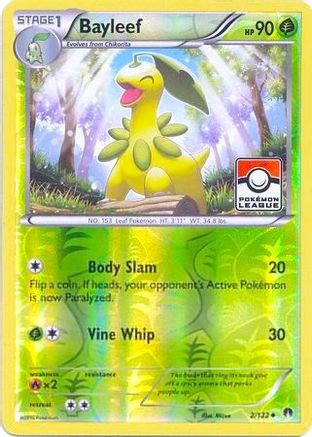 Bayleef (Pokemon League) 002/122 - League & Championship Cards Reverse Holofoil