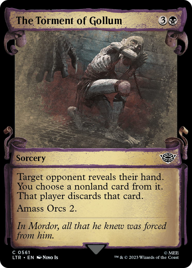The Torment of Gollum (LTR-561) - The Lord of the Rings: Tales of Middle-earth: (Showcase) Foil