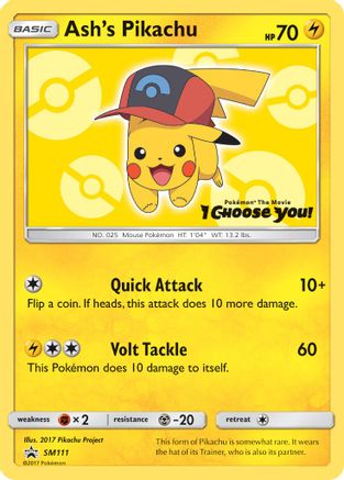 Ash's Pikachu SM111/248 - SM Promos