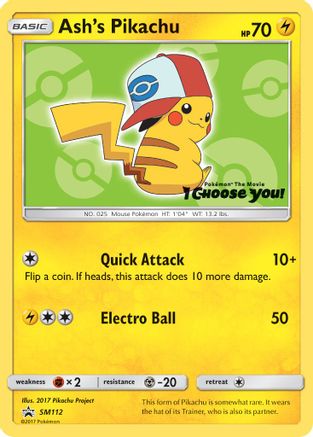 Ash's Pikachu SM112/248 - SM Promos