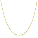 14k Yellow Gold Thin Motif Round Omega Necklace