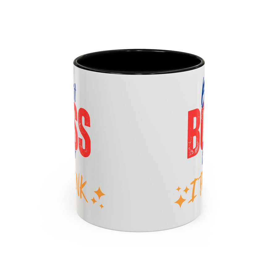 Best Boss Ever Accent Coffee Mug - Perfect Gift for Boss's Day, Office Decor, Motivational Drinkware, Fun Coffee Cup