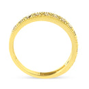 IGI Certified 1/2 Cttw Diamond 10K Yellow Gold Prong Set Beaded Milgrain Band Style Ring (J-K Color, I2-I3 Clarity) - Size 7