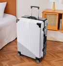 Womens Trolley Suitcase Large Capacity Durable Leather With A Lock And Zipper