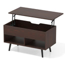31.5 Inch Lift-Top Coffee Table with Hidden Storage and 2 Open Shelves