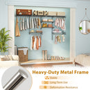 4-8 Feet Closet Organizers and Storage System with Hanging Rod for Laundry Bedroom