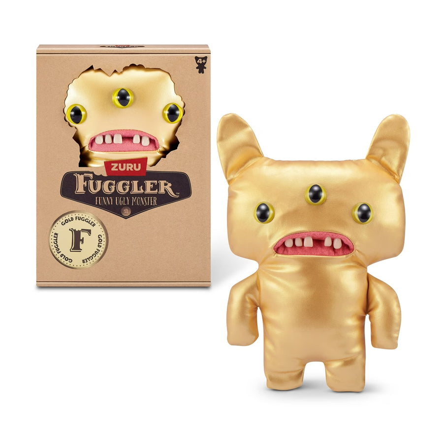 Zuru Fuggler Gold Fuggs Reek-O Gold Funny Ugly Monster Plush Toy 9 Inch