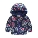 Hooded jacket with print pattern