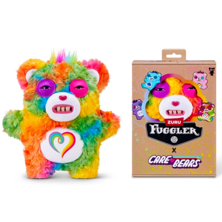 Zuru Fuggler Care Bears Togetherness Bear Rainbow Funny Ugly Monster Plush Toy 9 Inch