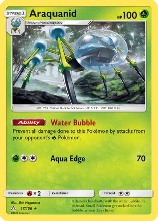 Araquanid 017/156 - SM  Ultra Prism Reverse Holofoil