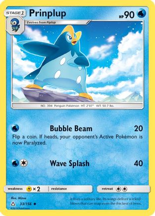 Prinplup 033/156 - SM  Ultra Prism Reverse Holofoil