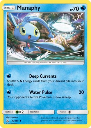 Manaphy 042/156 - SM  Ultra Prism Reverse Holofoil