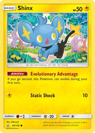 Shinx 045/156 - SM  Ultra Prism Reverse Holofoil
