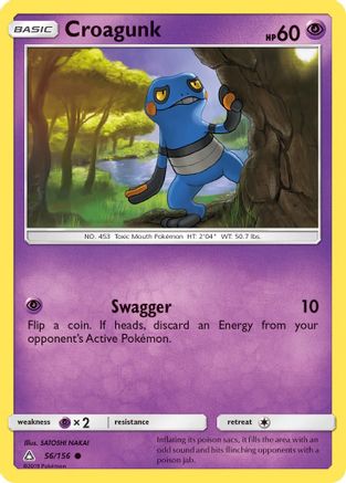 Croagunk 056/156 - SM  Ultra Prism Reverse Holofoil