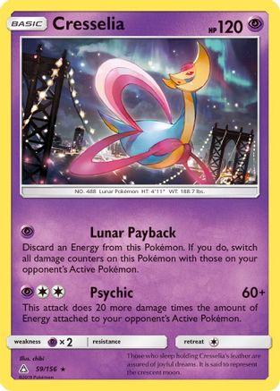 Cresselia 059/156 - SM  Ultra Prism Reverse Holofoil