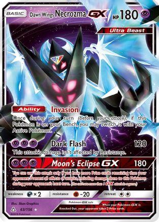 Dawn Wings Necrozma GX 063/156 - SM  Ultra Prism Holofoil